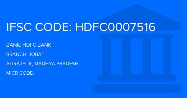 Hdfc Bank Jobat Branch IFSC Code