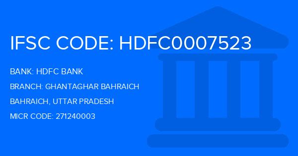 Hdfc Bank Ghantaghar Bahraich Branch IFSC Code