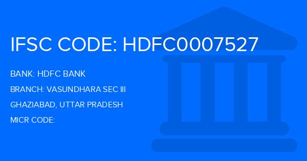 Hdfc Bank Vasundhara Sec Iii Branch IFSC Code