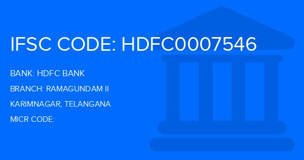 Hdfc Bank Ramagundam Ii Branch IFSC Code