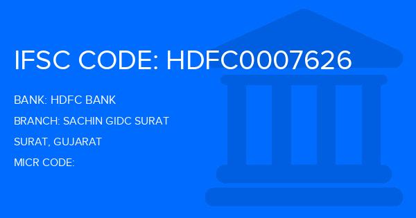Hdfc Bank Sachin Gidc Surat Branch IFSC Code