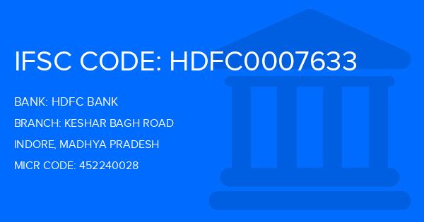 Hdfc Bank Keshar Bagh Road Branch IFSC Code