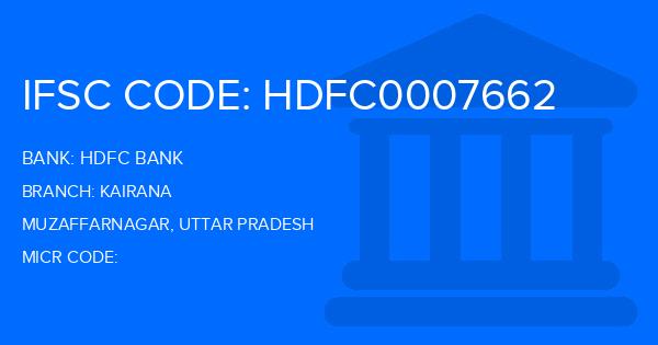 Hdfc Bank Kairana Branch IFSC Code