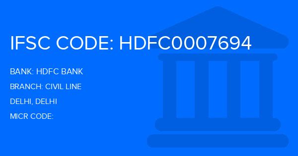 Hdfc Bank Civil Line Branch IFSC Code