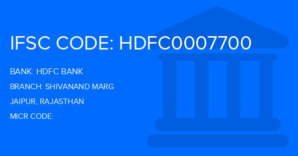 Hdfc Bank Shivanand Marg Branch IFSC Code