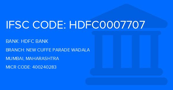 Hdfc Bank New Cuffe Parade Wadala Branch IFSC Code