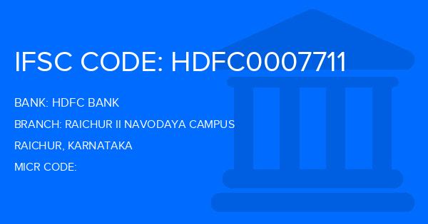 Hdfc Bank Raichur Ii Navodaya Campus Branch IFSC Code