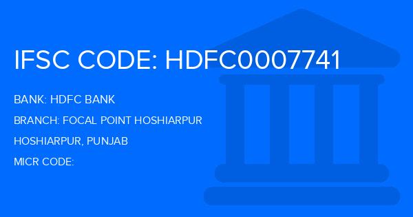 Hdfc Bank Focal Point Hoshiarpur Branch IFSC Code