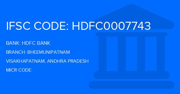 Hdfc Bank Bheemunipatnam Branch IFSC Code