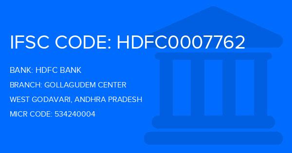 Hdfc Bank Gollagudem Center Branch IFSC Code