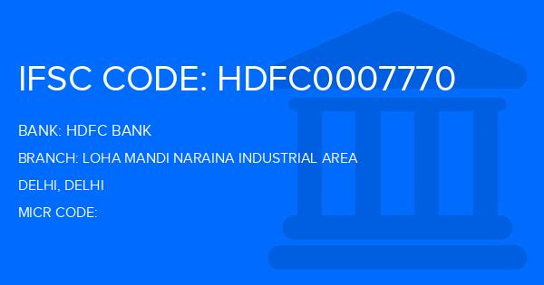 Hdfc Bank Loha Mandi Naraina Industrial Area Branch IFSC Code