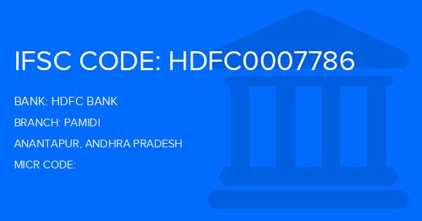 Hdfc Bank Pamidi Branch IFSC Code