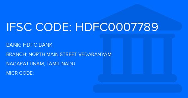 Hdfc Bank North Main Street Vedaranyam Branch IFSC Code