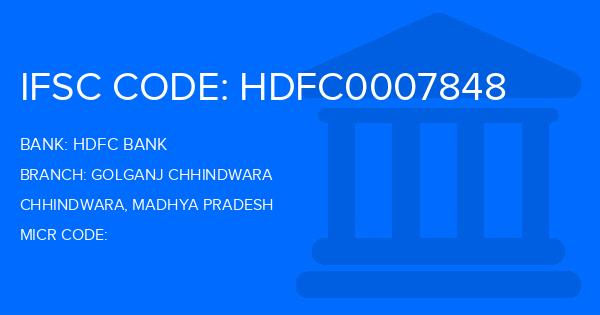Hdfc Bank Golganj Chhindwara Branch IFSC Code