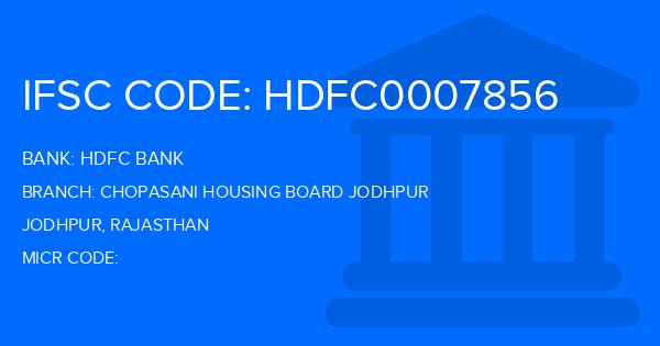 Hdfc Bank Chopasani Housing Board Jodhpur Branch IFSC Code