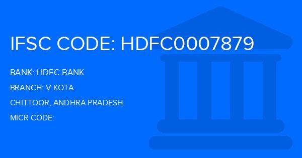 Hdfc Bank V Kota Branch IFSC Code