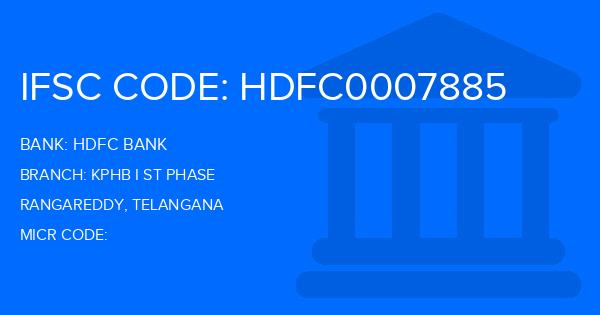 Hdfc Bank Kphb I St Phase Branch IFSC Code