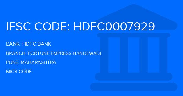 Hdfc Bank Fortune Empress Handewadi Branch IFSC Code