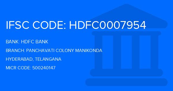 Hdfc Bank Panchavati Colony Manikonda Branch IFSC Code