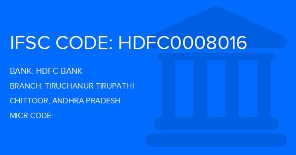 Hdfc Bank Tiruchanur Tirupathi Branch IFSC Code