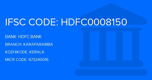 Hdfc Bank Karaparamba Branch IFSC Code