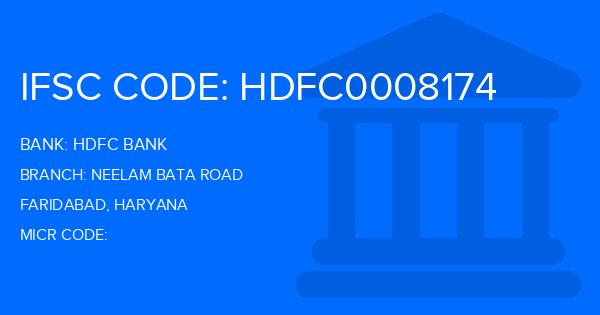Hdfc Bank Neelam Bata Road Branch IFSC Code