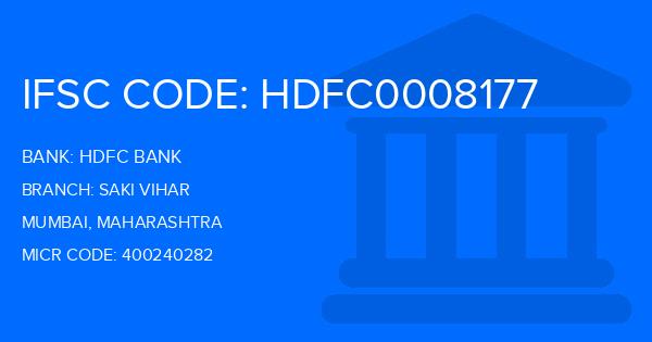 Hdfc Bank Saki Vihar Branch IFSC Code