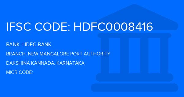 Hdfc Bank New Mangalore Port Authority Branch IFSC Code
