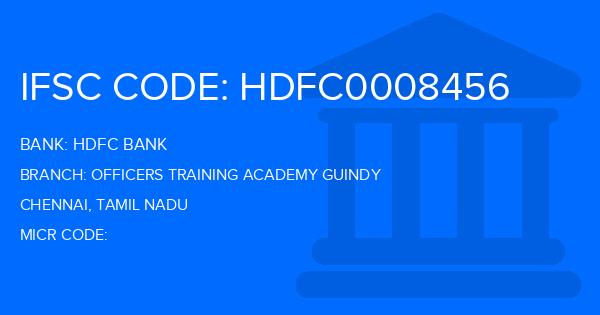 Hdfc Bank Officers Training Academy Guindy Branch IFSC Code
