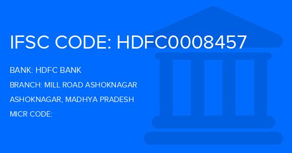Hdfc Bank Mill Road Ashoknagar Branch IFSC Code