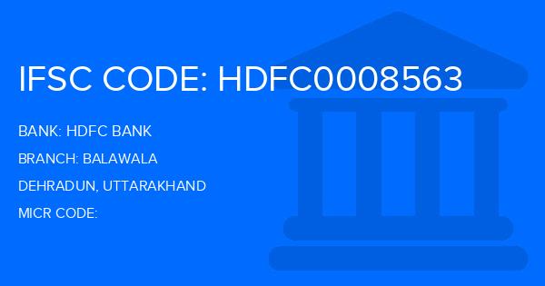 Hdfc Bank Balawala Branch IFSC Code