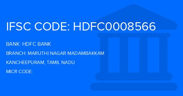 Hdfc Bank Maruthi Nagar Madambakkam Branch IFSC Code