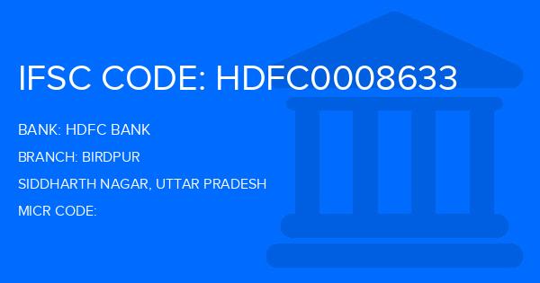 Hdfc Bank Birdpur Branch IFSC Code