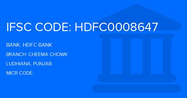 Hdfc Bank Cheema Chowk Branch IFSC Code