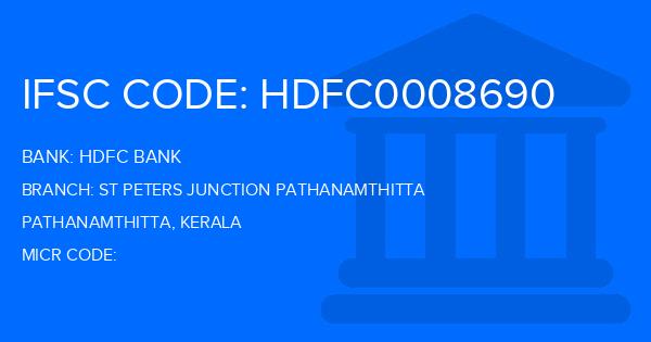 Hdfc Bank St Peters Junction Pathanamthitta Branch IFSC Code