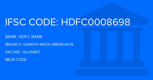 Hdfc Bank Gandhi Wadi Umergaon Branch IFSC Code