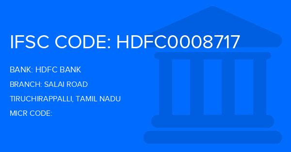 Hdfc Bank Salai Road Branch IFSC Code