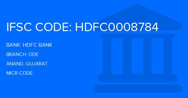 Hdfc Bank Ode Branch IFSC Code