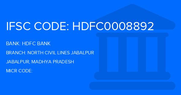 Hdfc Bank North Civil Lines Jabalpur Branch IFSC Code