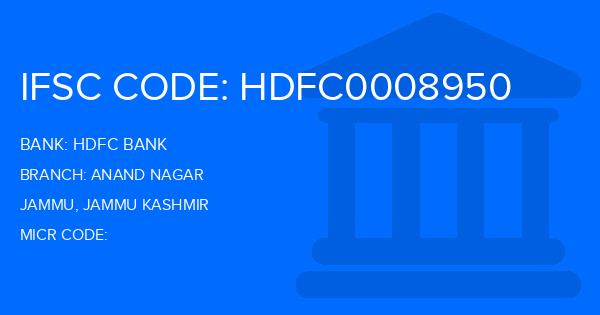 Hdfc Bank Anand Nagar Branch IFSC Code