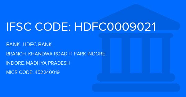 Hdfc Bank Khandwa Road It Park Indore Branch IFSC Code