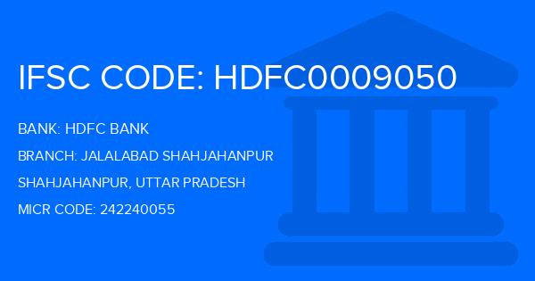 Hdfc Bank Jalalabad Shahjahanpur Branch IFSC Code