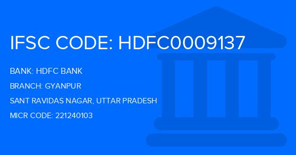 Hdfc Bank Gyanpur Branch IFSC Code