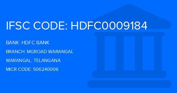Hdfc Bank Mgroad Warangal Branch IFSC Code