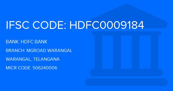 Hdfc Bank Mgroad Warangal Branch IFSC Code