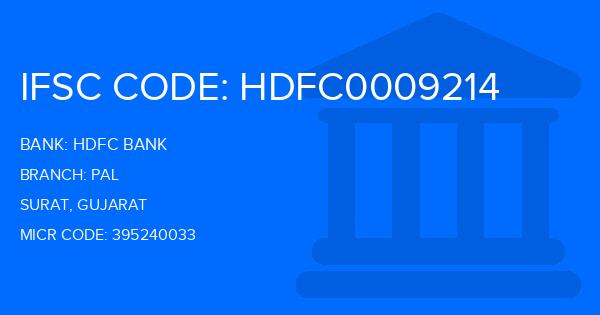 Hdfc Bank Pal Branch IFSC Code