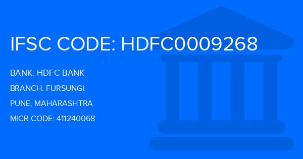 Hdfc Bank Fursungi Branch IFSC Code