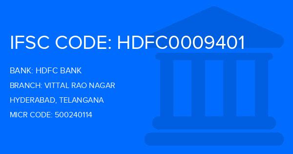 Hdfc Bank Vittal Rao Nagar Branch IFSC Code
