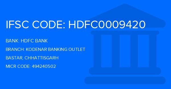 Hdfc Bank Kodenar Banking Outlet Branch IFSC Code