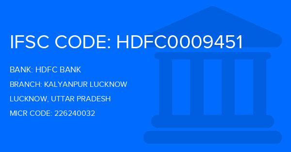 Hdfc Bank Kalyanpur Lucknow Branch IFSC Code